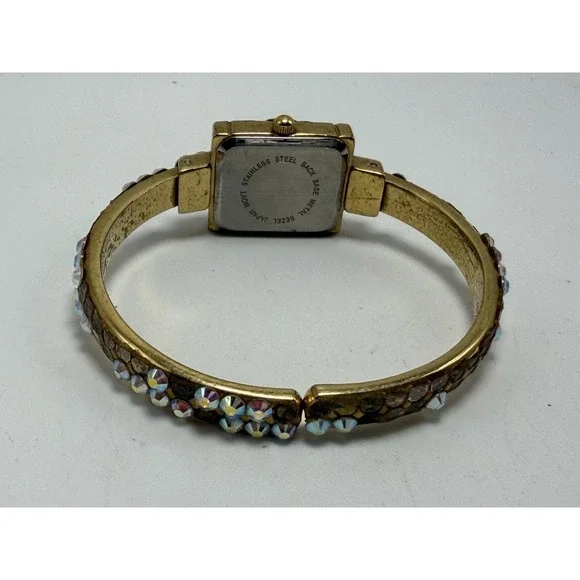 Missing Stones Kirks Folly Cuff Rhinestone Ladies Watch New Battery 19MM 6" - Picture 9 of 12